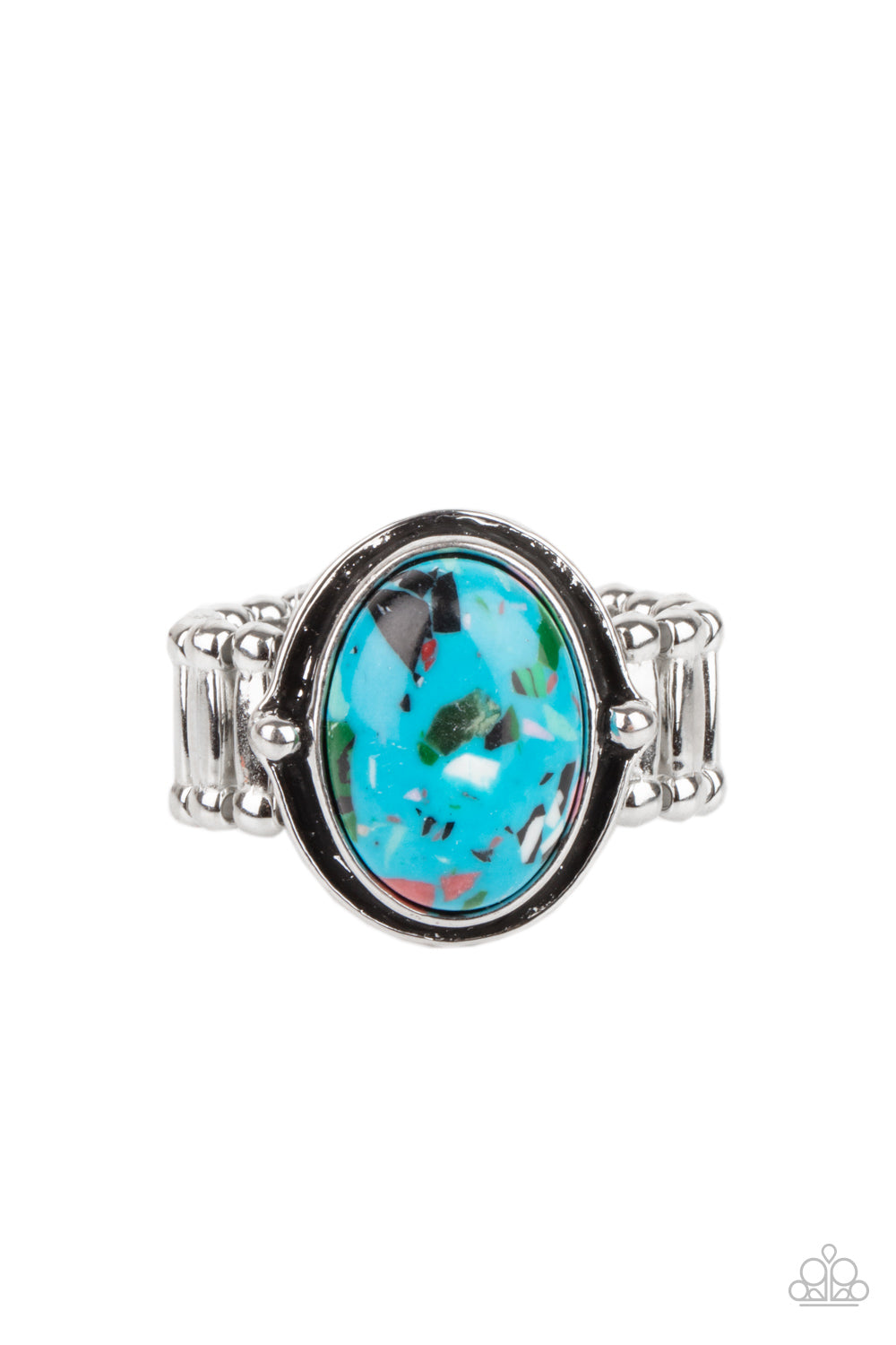 Paparazzi Accessories - Terrifically Terrazzo - Blue Ring