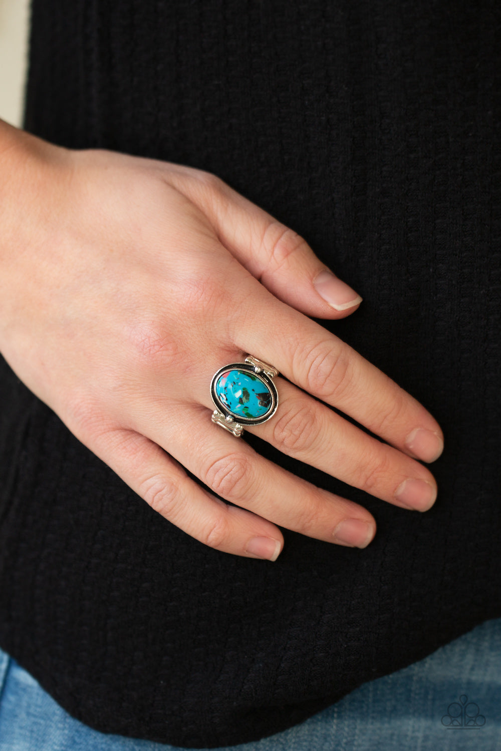 Paparazzi Accessories - Terrifically Terrazzo - Blue Ring
