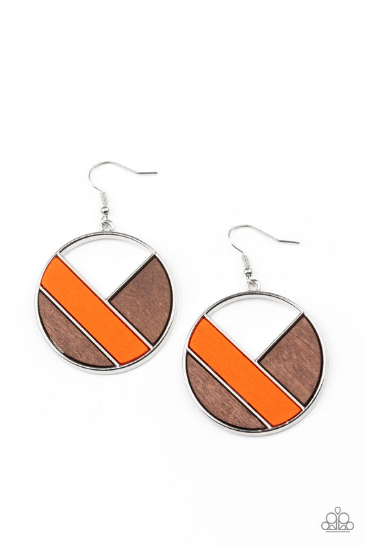 022 Paparazzi Accessories- Dont Be MODest - Orange Earrings
