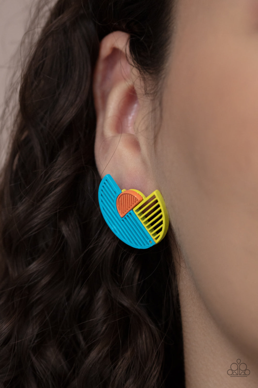 001 Paparazzi Accessories- Its Just an Expression - Blue Earrings