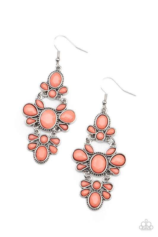 004 Paparazzi Accessories-VACAY The Premises - Orange Earrings