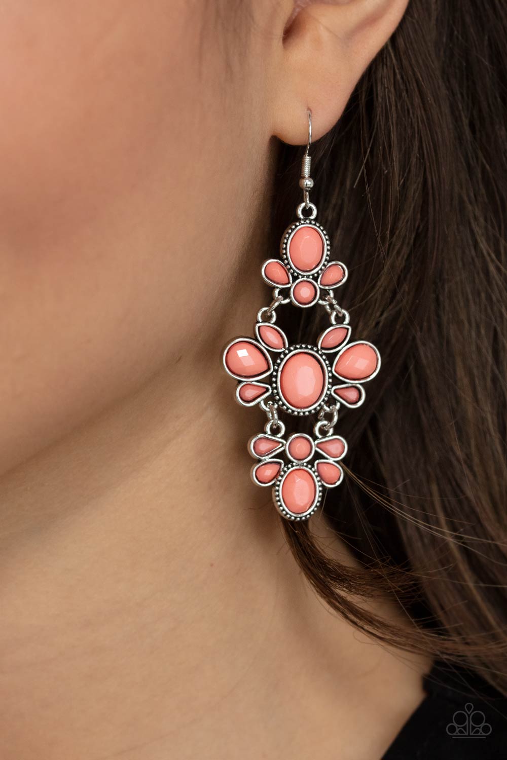004 Paparazzi Accessories-VACAY The Premises - Orange Earrings
