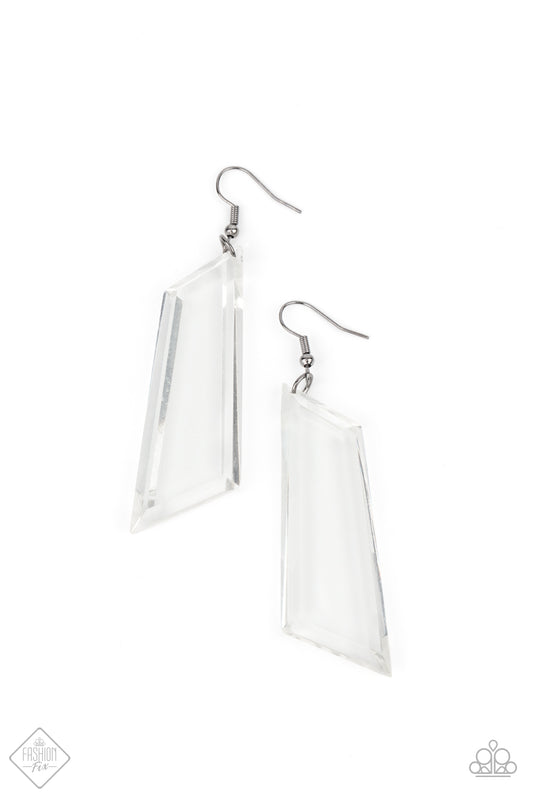 007 Paparazzi Accessories- The Final Cut - Clear Earrings