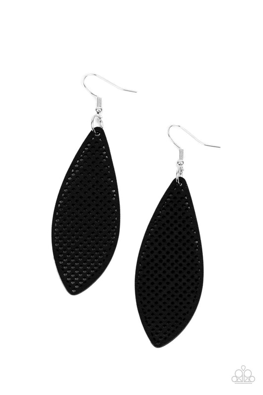 011 Paparazzi Accessories- Surf Scene - Black Earrings