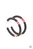 016 Paparazzi Accesories- Colorfully Contaious Black Earrings